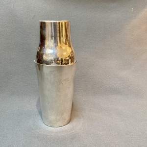 French Art Deco Boston Silver Plate Cocktail Shaker