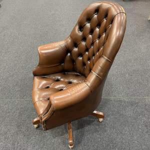 Brown Leather Directors Chair