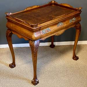 A George II Style Walnut Silver Table