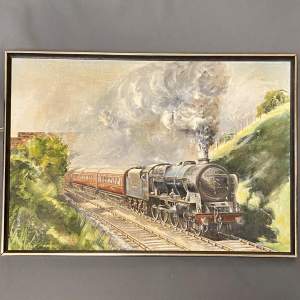 Original Railway Oil Painting Seaforth Highlander