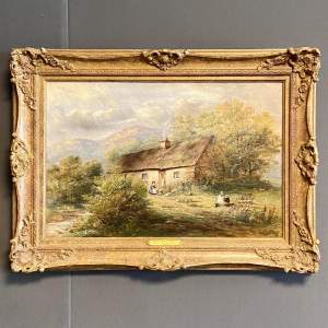 Late 19th Century Rural Landscape near Malvern Oil on Canvas