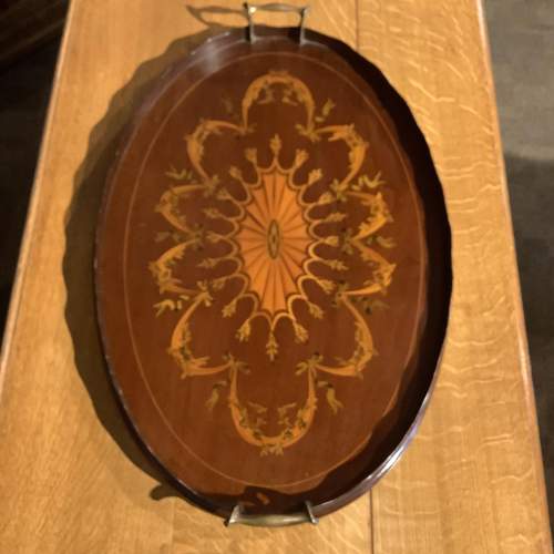 Edwardian Ornate Inlaid Tray image-2