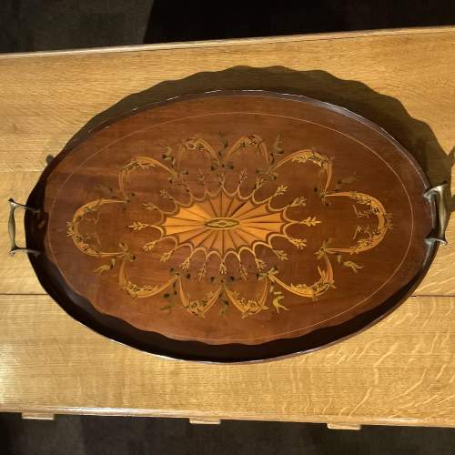 Edwardian Ornate Inlaid Tray image-1