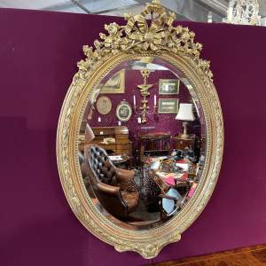 Stunning Victorian Gilt Oval Wall Mirror