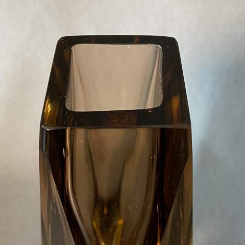 Brown Murano Sommerso Glass Vase image-4