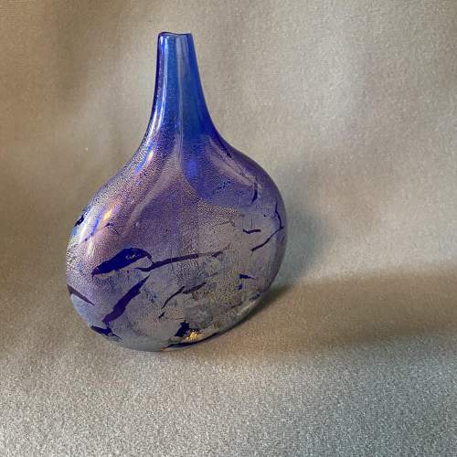 Isle of Wight Blue Glass Vase image-1
