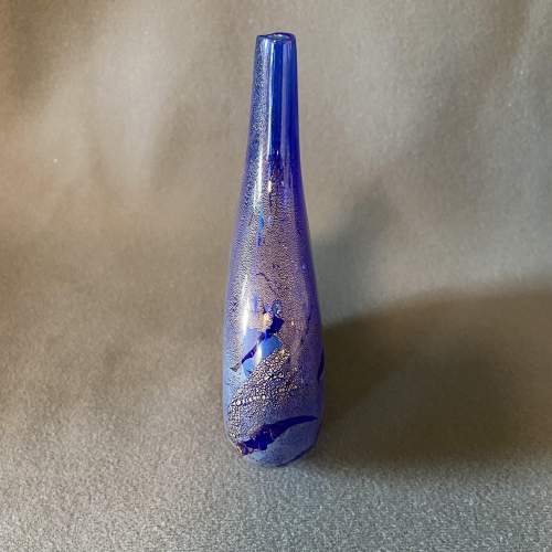 Isle of Wight Blue Glass Vase image-3