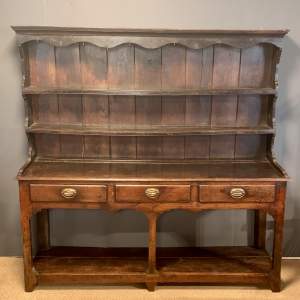 18th Century Oak Welsh Pot Board Dresser