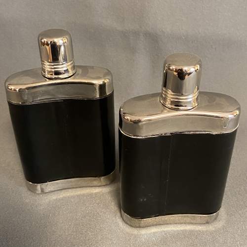 Pair of Flasks in a Leather Case image-3