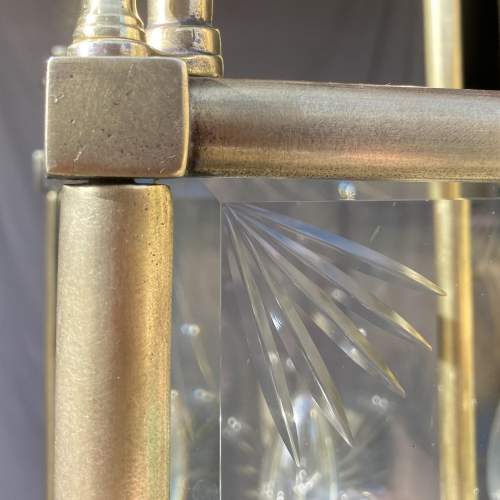 Very Large Brass & Cut Glass Hall Lantern image-4