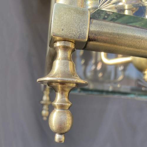 Very Large Brass & Cut Glass Hall Lantern image-6