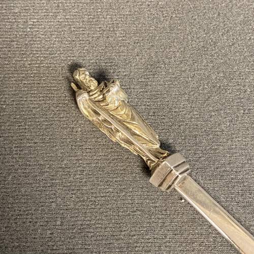 19th Century Silver Apostle Large Spoon image-3