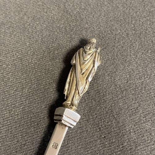 19th Century Silver Apostle Large Spoon image-6
