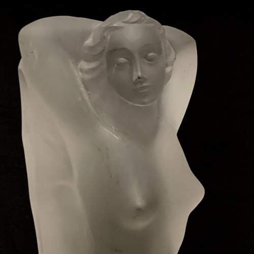 Art Deco Frosted Glass Sculpture by Ena Rottenberg image-2