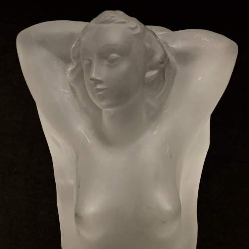 Art Deco Frosted Glass Sculpture by Ena Rottenberg image-3