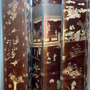 19th Century Chinese Eight Panel Coromandel Lacquer Screen
