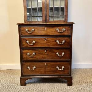 Glass Panelled Cabinet & Chest of Drawers