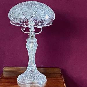 Large Cut Crystal Mushroom Lamp