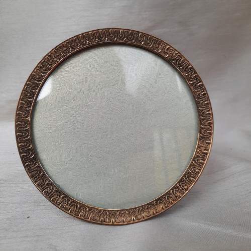 Antique French Bronze Round Ornate Picture Frame image-1