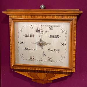 1930s Art Deco Inlaid Aneroid Barometer
