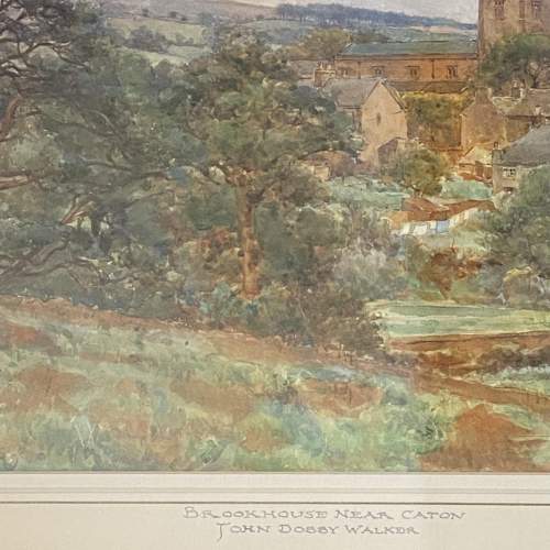 John Dobby Walker Watercolour Painting of Brook House Near Caton image-2