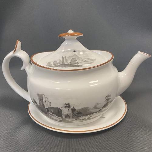 Early 19th Century Spode Tea Pot & Stand image-1