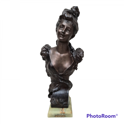 Art Nouveau Bust of a Lady by H.Moreau Curieuse image-1