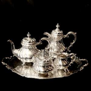 Early 20th Century Bruckmann and Sohne Silver Tea and Coffee Set