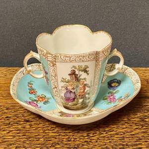 19th Century Dresden Cup and Saucer