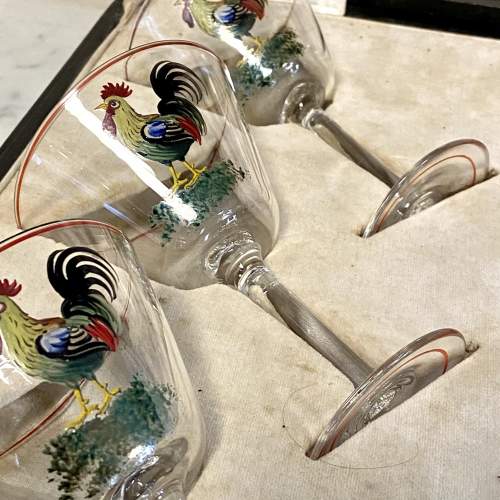 Original 1930s Glass Cocktail Shaker Set in Original Case image-4