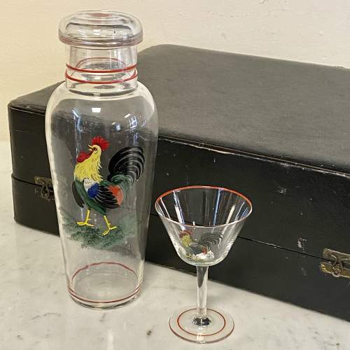 Original 1930s Glass Cocktail Shaker Set in Original Case image-6