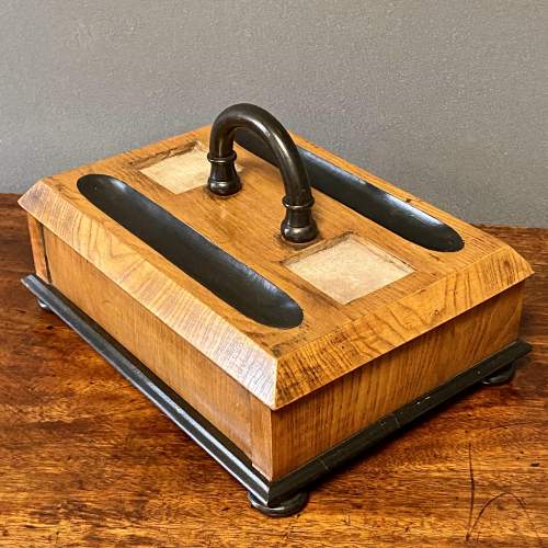 Victorian Ash and Ebonised Inkstand image-4