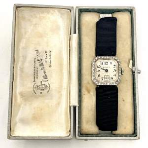 Rolex 1920 18ct Gold Diamond Cocktail Watch