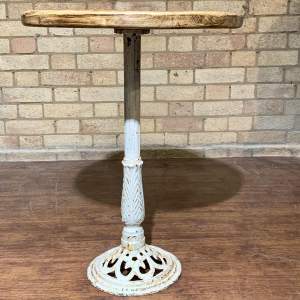 Circular Topped table with Cast Iron Base