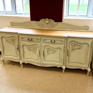 Vintage French Painted Four Door Sideboard