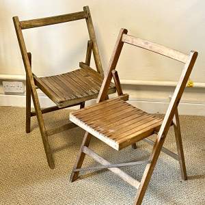 Pair of Folding War Room Chairs