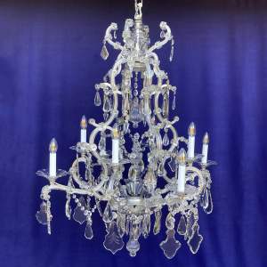 Early Louis XV Style Eight Branch Caged Chandelier