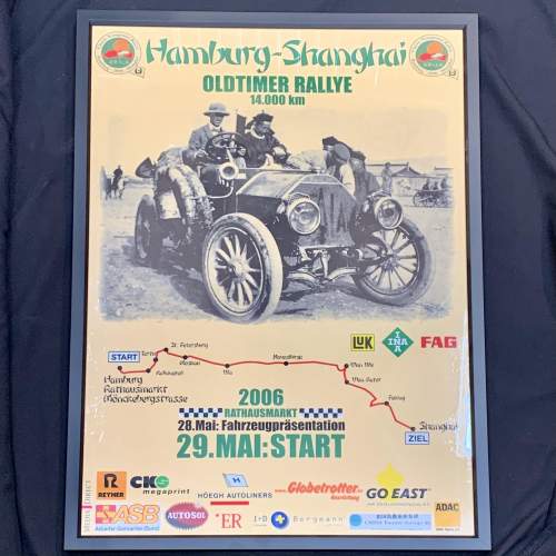 Framed Hamburg Shanghai Oldtimer Rallye Poster image-1