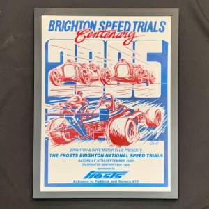 Framed Brighton Speed Trials Centenary Poster