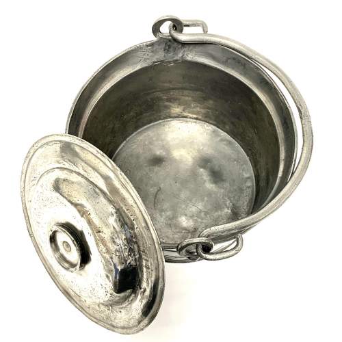19th Century French Pewter Lidded Pail image-5