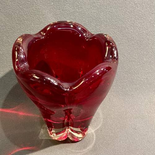 Whitefriars Glass Ruby Red Molar Vase image-2