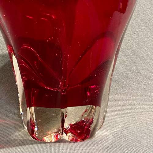 Whitefriars Glass Ruby Red Molar Vase image-3