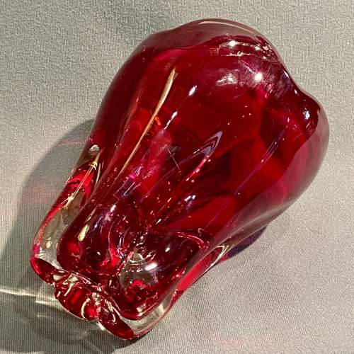 Whitefriars Glass Ruby Red Molar Vase image-5