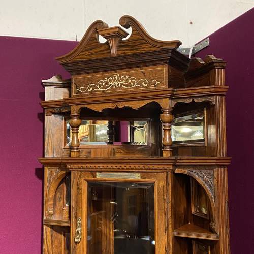 Victorian Inlaid Rosewood Corner Cabinet image-2