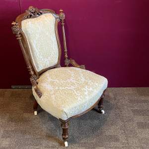Victorian Walnut Framed Nursing Chair