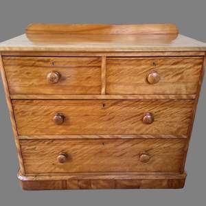 A Late Victorian Satin Birch Chest of Drawers