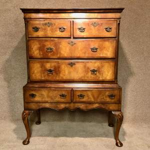 George II Style Walnut Chest On Stand