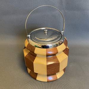 Vintage Wooden Ice Bucket or Biscuit Barrel