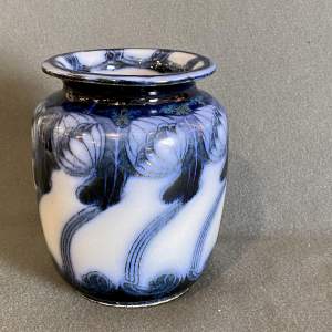 Art Nouveau Grimwade Blue and White Vase
