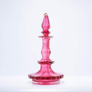 Attractive Antique Cranberry Glass Scent Bottle and Stopper